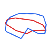 Each line (or polygon) is converted into 100 points.