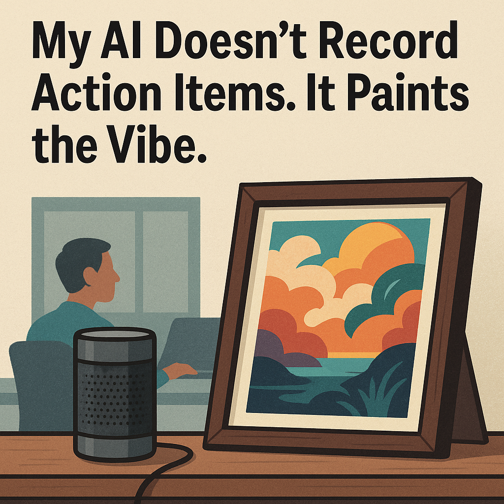 Episode 14 - My AI Doesn’t Record Action Items. It Paints the Vibe.